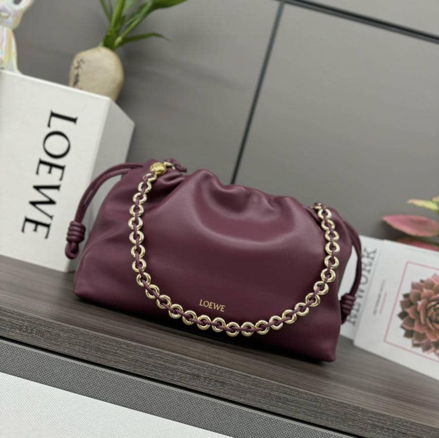 0026-Flamenco Metal Chain Lambskin (Snakeskin)